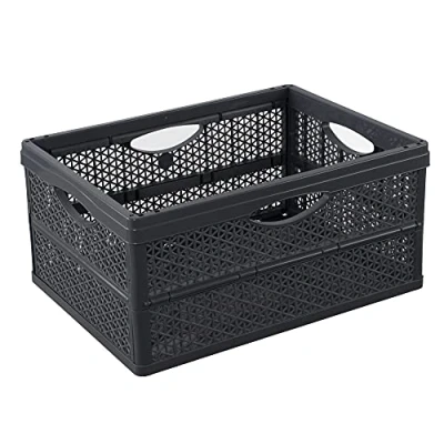 Image of BranQ Home essential Folding Box Practical and Universal with a Capacity of 32 Litres, BPA Free Plastic, Anthracite, 5901098173209