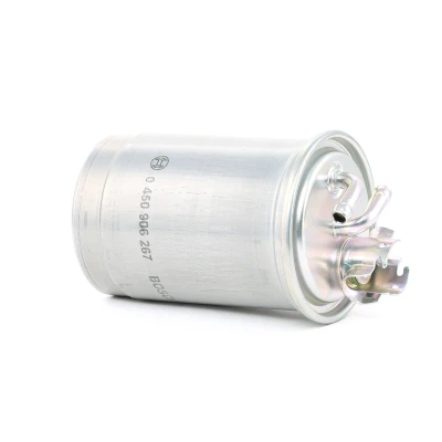 Image of 191127401A Fuel Filter BOSCH 0 450 906 267 In Line 8mm VOLKSWAGEN: Transporter 4, GOLF 3, SEAT: Alhambra I, Ibiza 2