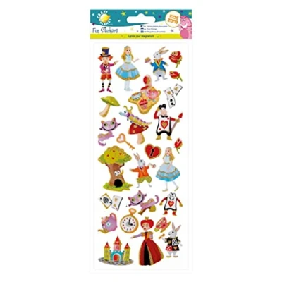 Image of Craft Planet CPT 805277 Stickers, Cartoon, Assorted, Alice in Wonderland