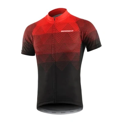 Image of BERGRISAR Men&#039;s Cycling Jerseys Short Sleeves Bike Bicycle Shirt 006red L