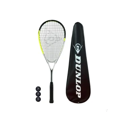 Image of Dunlop Hyper Squash Racket, inc Balls &amp; Full Protective Cover (Various Models) (Hyper Lite Pro)