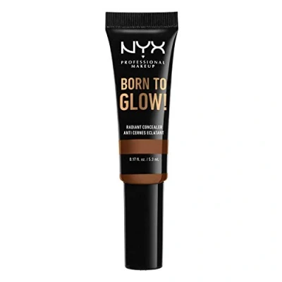 Image of NYX Professional Makeup Born to Glow Radiant Concealer, Iridescent Finish, Reduces Under Eye Circles, Highlight and Contour, Vegan Formula, Shade: Cappuccino