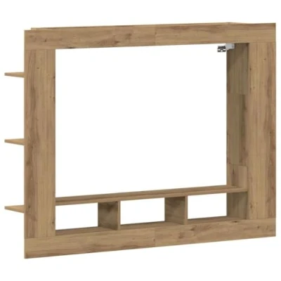 Image of vidaXL TV Stand Modern Artisan Oak Entertainment Center/Media Console with Shelving for Living Room/Home Theater