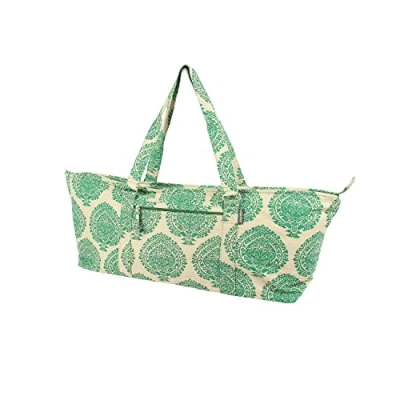 Image of Yoga Mad Large Mat Bag Full Zip Green Unisex Carrier Stores and Accessories Suitable for Pilates, Yoga, Gym, Fits Most Sizes