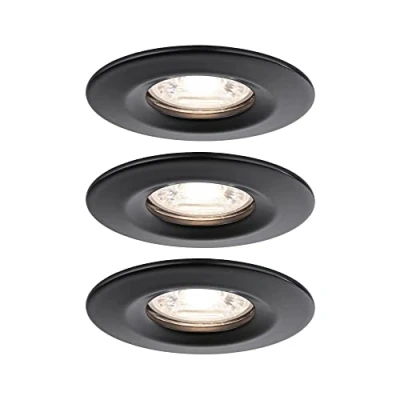 Image of Paulmann Nova Mini downlight 3 set rigid black