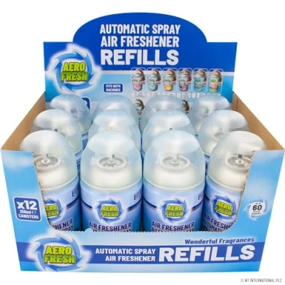 Image of 3 X FRESH AUTOMATIC SPRAY REFILLS 250ML AIR FRESHNER ODOURS CHOSE YOUR OWN (Island Of Paradise)