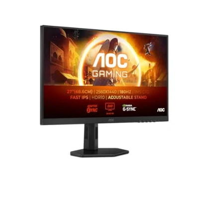 Image of AOC Gaming Q27G4XF 27 inch QHD monitor, 180 Hz, 0.5 ms, FreeSync Prem., G Sync comp., HDR10 (2560x1440, DisplayPort, HDMI) black/gray