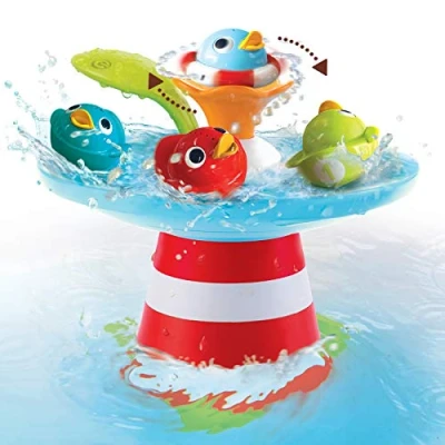 Image of Yookidoo Bath Toy Magical Duck Race with Auto Fountain, Water Pump, and 4 Racing Ducks. Kids Toddlers Tub Game.