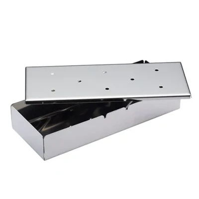 Image of KitchenCraft Stainless Steel 22cm Wood Chip Smoker Box