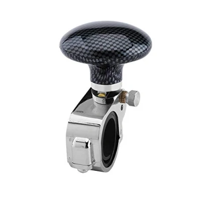 Image of Car Steering Wheel Knob, Universal Spinner Knob Power Ball Auxiliary Booster Handle Control(Carbon brazing)