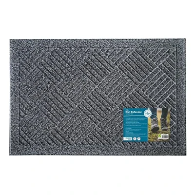 Image of JVL Dirt Defender Scraper Door Mat 40 x 60 cm, Squares, Grey