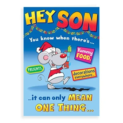 Image of Regal Publishing Humour Christmas Card Son 9 x 6 inches