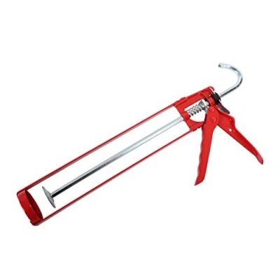 Image of ProDec MG11ES Extra Strong Skeleton Caulking Gun, Sealants, Silicones, Adhesives Professional Heavy Duty Applicator Suitable for High Viscosity Products,Red,400ml and 310ml