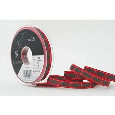 Image of Berisfords Polyester Tartan, Cameron, 10.4 x 1.6 cm