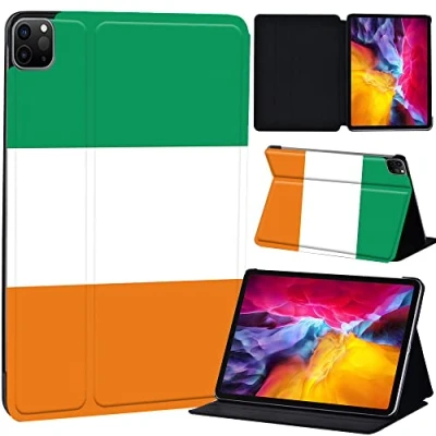 Image of PU Leather + hard shell Ultra slim lightweight Folio Flip Tablet Stand Smart Cover Case Fit iPad Air 4 10.9&quot; (2020) / Pro 11&quot; (2018 2020 2021) (Irish flag)