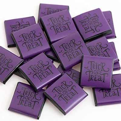 Image of Italian Options Halloween Milk Chocolate Neapolitans Trick or Treat Spooky Bats, 25 Chocolates, Purple Black