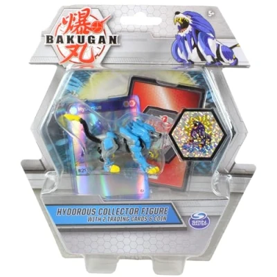 Image of BAKUGAN Collector Figures With 2 Trading Cards &amp; Collectors Coin Hydorous Dark Blue