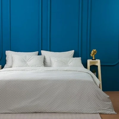 Image of Sheet Story Bamboo Duvet Cover Super King Size 400 Thread Count Luxuriously Soft and Hypoallergenic SuperKing Checkerboard Only
