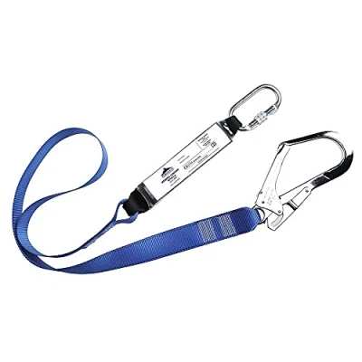 Image of Portwest Single Webbing Lanyard With Shock Absorber, Size: One Size, Colour: Royal Blue, FP50RBR