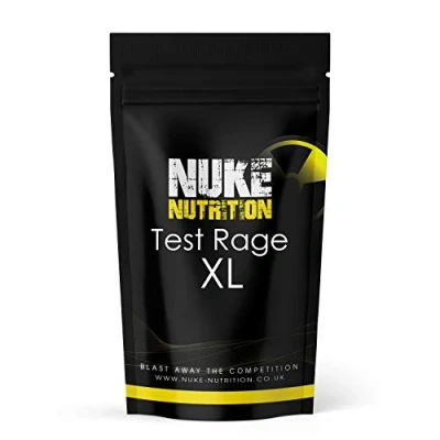 Image of Nuke Nutrition Test Rage XL Testosterone Booster for Men 120 Capsules Anabolic Supplement to Enhance Male Levels Boost Lean Physique, Muscle Growth &amp; Strength Vegan Easy Swallow