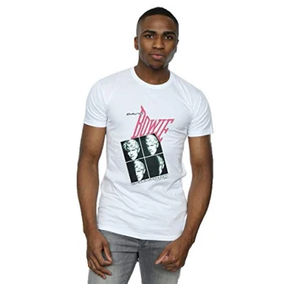 Image of David Bowie Men&#039;s Serious Moonlight Tour 83 T Shirt White Large