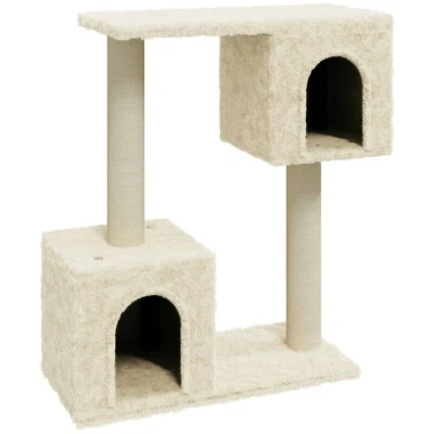 Image of vidaXL Cat Tree with Sisal Scratching Posts Cream 60 cm