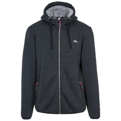 Image of Trespass Men&#039;s Tableypipe Warm Fleece Jacket 500gsm, black marl, L UK