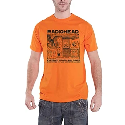 Image of Paradiso Clothing Radiohead Gawps Print Tshirt, Size: XXL, Orange