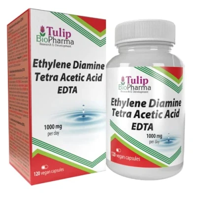 Image of EDTA (Ethylene Diamine Tetra Acetic Acid) 500mg 120 Vegan Capsules, 3rd Party Lab Tested, High Strength Supplement, Gluten and GMO Free