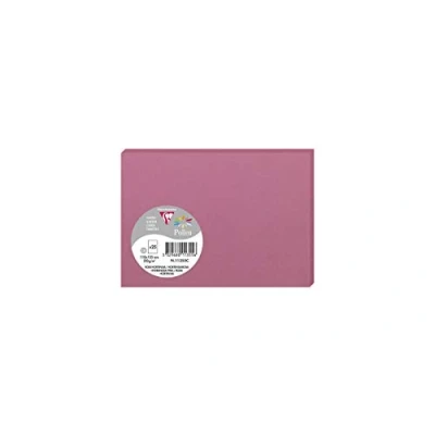 Image of Clairefontaine Ref 11355C Pollen Card (Pack of 25 Sheets) 110 x 155mm Sized, Acid Free, Inkjet &amp; Laser Compatible, Easy to Write On, 210gsm Hydrangea Pink