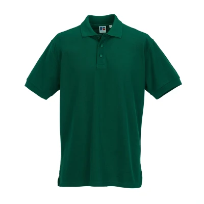 Image of Russell Athletic Mens Ultimate Cotton Polo Shirt (Bottle Green) Size X Small