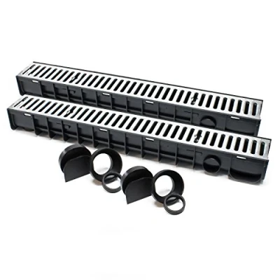 Image of Drainage Storm Ground Channel 2x1m 1.5t Heelguard Galvanised Rain Waste Sewage Water Drain