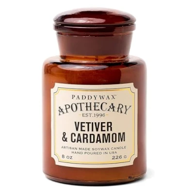 Image of Paddywax Scented Candles Artisan Apothecary Candle, 8 Ounce, Vetiver &amp; Cardamom