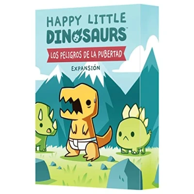 Image of TeeTurtle TEEHLD03ES Happy Little Dinosaurs The Dangers of Puberty Card Games, Expansion in Spanish