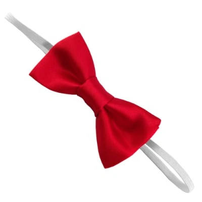 Image of Great British Tie Club Children&#039;s Satin Elastic Bow Ties (Red)