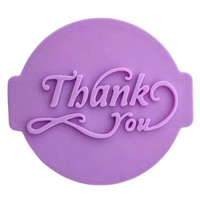 Image of 1066 Factory &#039;Thank You&#039; Embosser Stamp for Icing Fondant Frosting Sugar Paste Cupcake Cake Cookie Baking Decoration