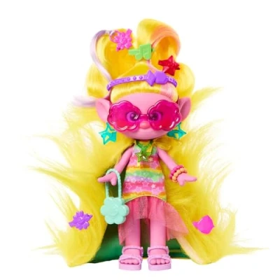 Image of Mattel Trolls Band Together Fashion Doll &amp; 10+ Accessories, Hairsational Reveals Viva with Transforming Hair Piece, HNF17