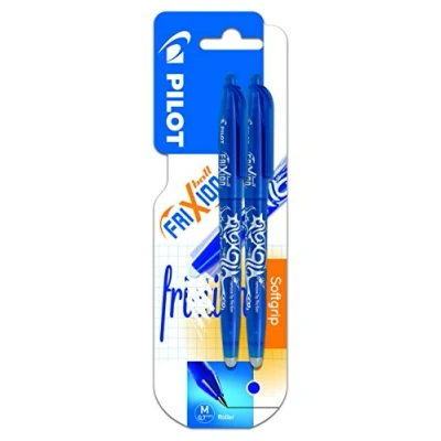 Image of Pilot Frixion 0.7 mm Rollerball Pen Blue (Pack of 2), 224200203