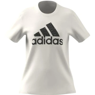 Image of adidas Women&#039;s Animal Print Graphic Tee, White, XL
