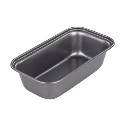 Image of Chef Aid Mini loaf pan, Non Stick, Rectangular Bread 13.5 x 6.5 cm Ideal for Small breads, Loaves, Cakes and Pastries, Individual portions Desserts, Grey