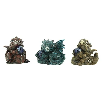 Image of Nemesis Now Citrene Aquamarine Ruby Set of 3 8cm, Resin, Multi Coloured