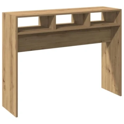 Image of vidaXL console table artisan oak engineered wood organizes essentials in office, hall or living spaces