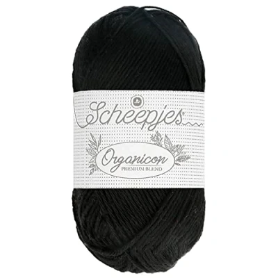 Image of Scheepjes Organicon 218 Ebony Yarn 1x50g