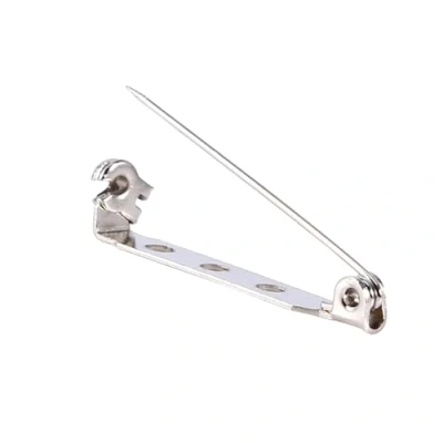 Image of 50Pcs Bar Pins Brooch Lock Back Safety Catch Rolling DIY Craft 20/25/32/38mm Silver(32mm)
