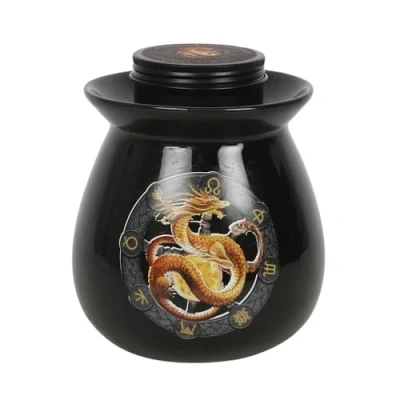 Image of Enchanting Litha Wax Melt Burner Gift Set by Anne Stokes 11.5cm x 10cm (1 Pack) Luxury Oil &amp; Musk Scented Ideal for Fantasy Pagan Lovers