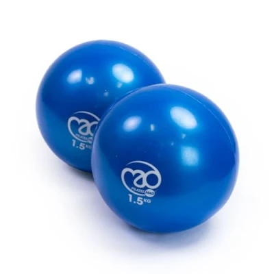 Image of Fitness Mad Soft Weights, Weighted Toning Balls, Pilates Training Pair, 3 Weights Available 0.5 kg / 1 1.5 (Pair)