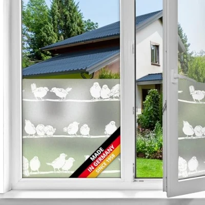 Image of d c fix window film privacy Filippa static cling premium 45 cm x 1,5 m frosted glass sticker opaque for home, kitchen, bathroom &amp; office