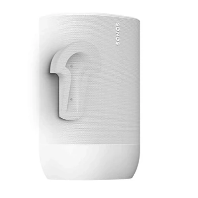 Image of Flexson Wall Mount for Sonos Move in White. Suitable indoors and outside