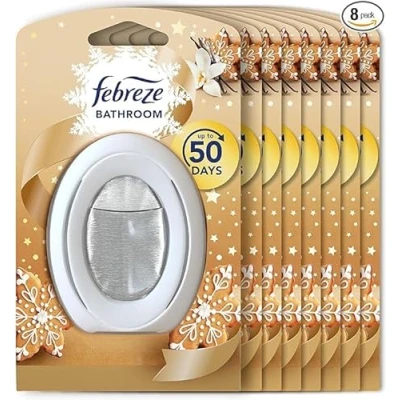 Image of Febreze Bathroom Air Freshener, Odour Eliminator, Vanilla cookie, 8 Count