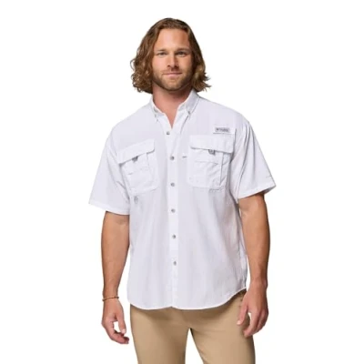 Image of Columbia Men&#039;s Bahama II Short Sleeve Shirt, 2024 White, 3X